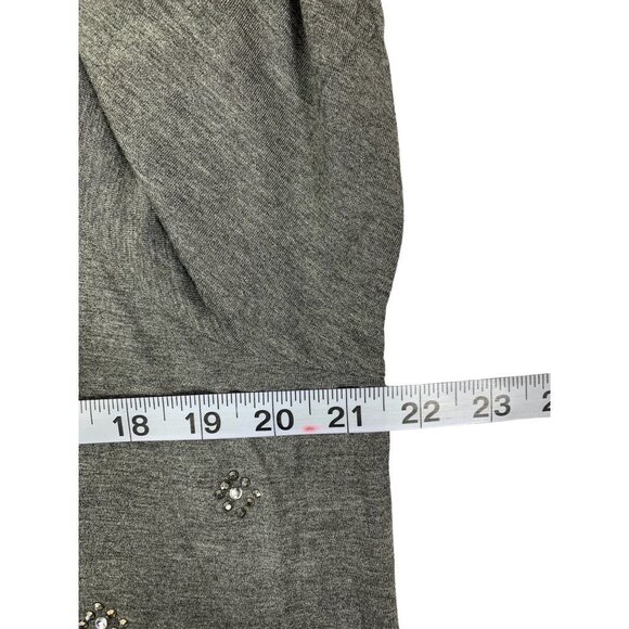 Dressbarn Women's Grey Sparkle Lightweight Top - Picture 6 of 8